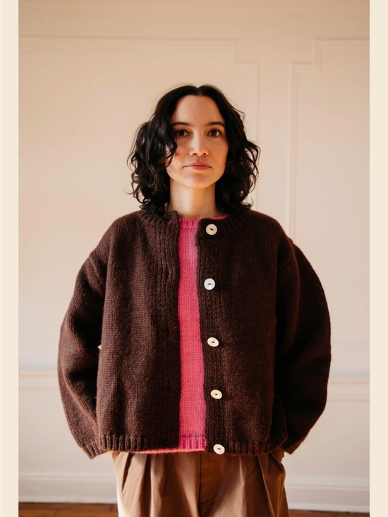Nikki Chasin Sweaters - Nikki Chasin Alpaca Chocolate Sheba Sweater - small